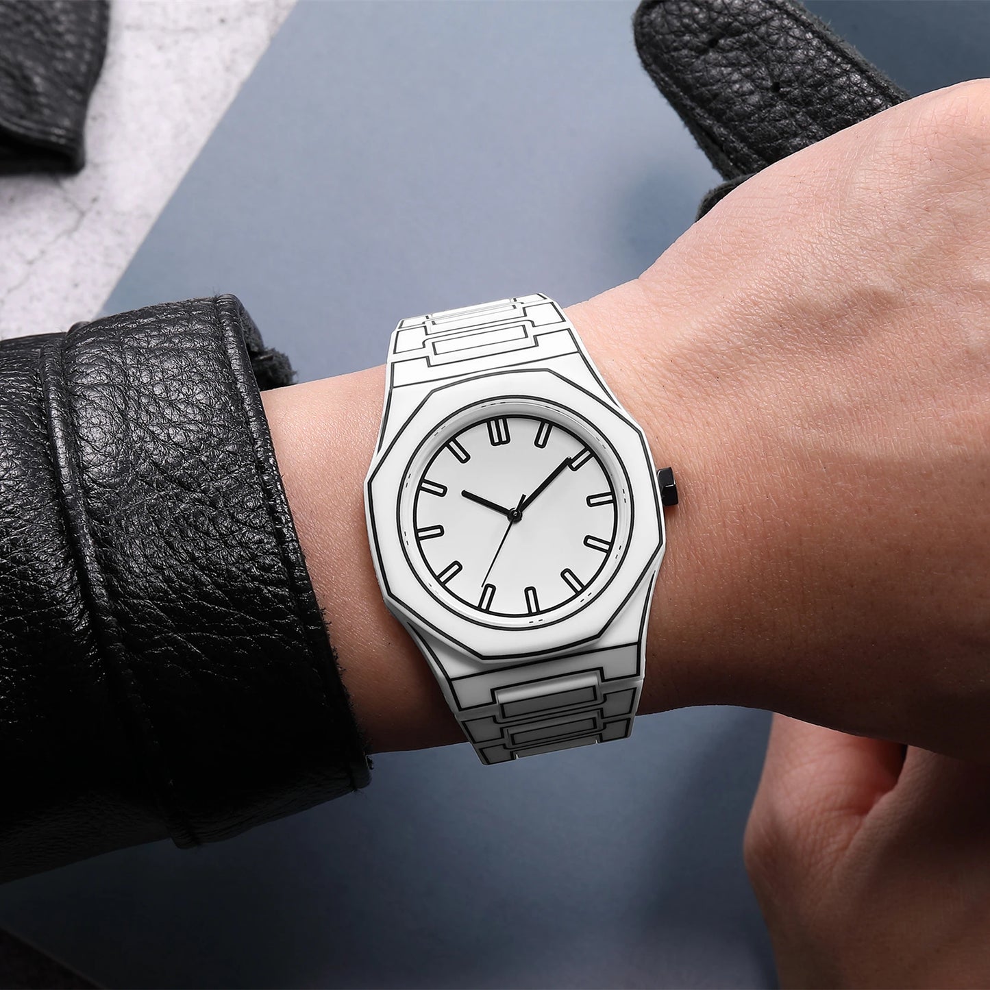 Montre Minimaliste Blanche – Unisexe