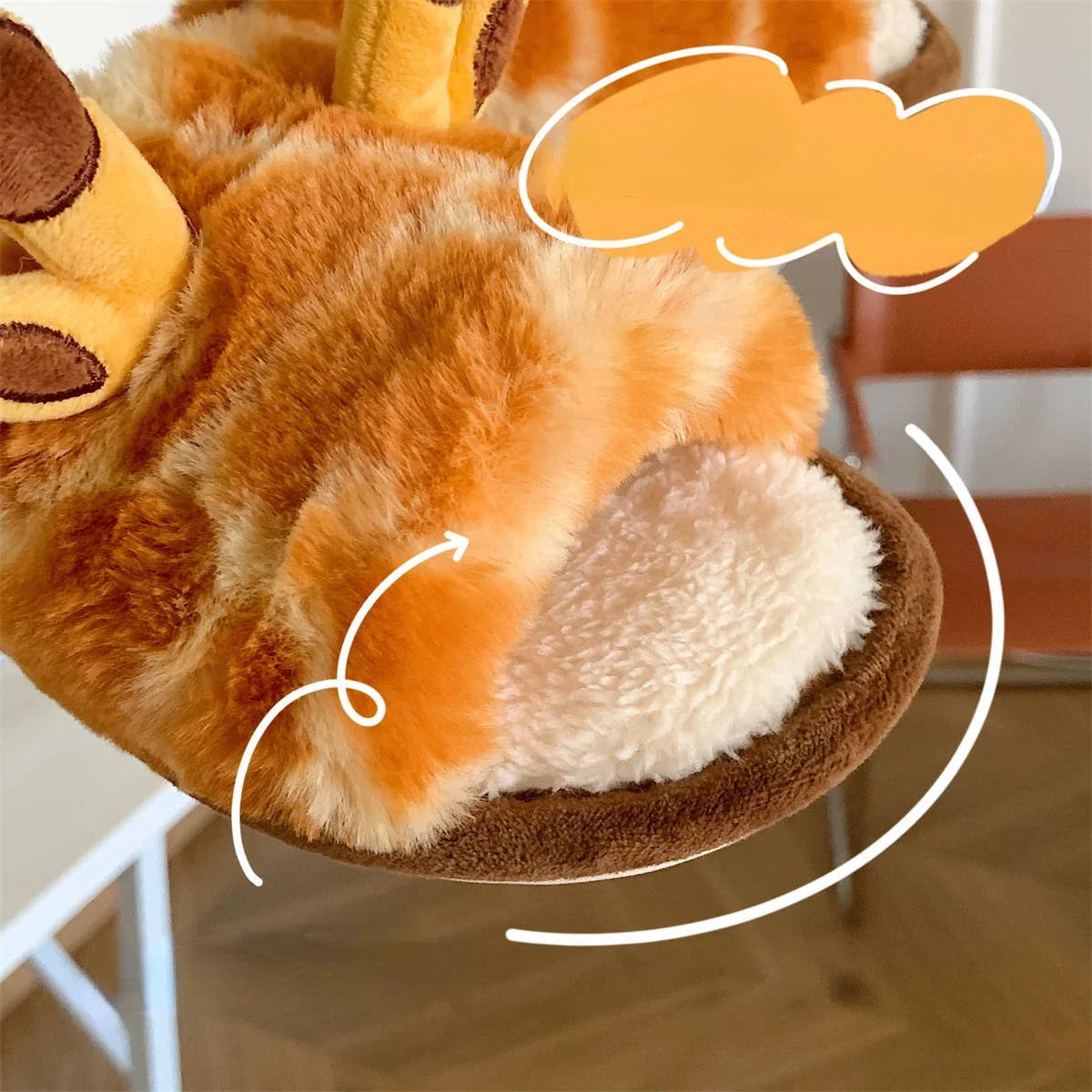 Chaussons Girafe Douillets™ – Hiver Chaud et Confort Absolu
