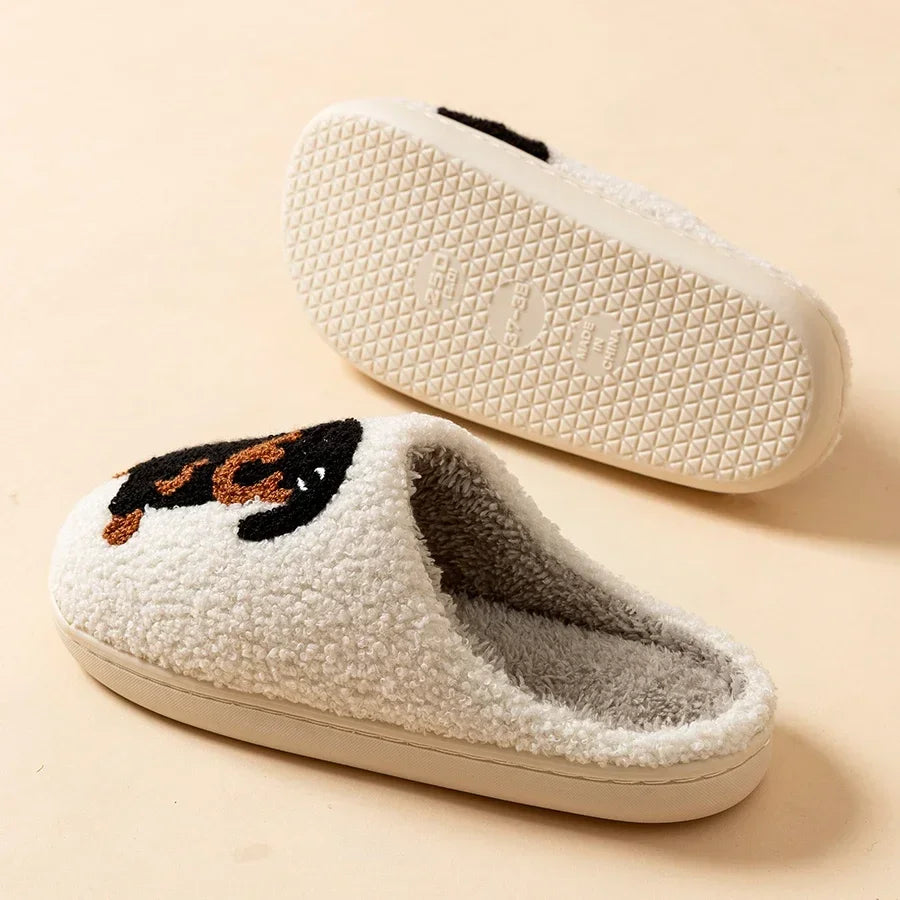 Chaussons Doux d’Hiver – Motif Chien Teckel | Ultra Chauds & Confortables