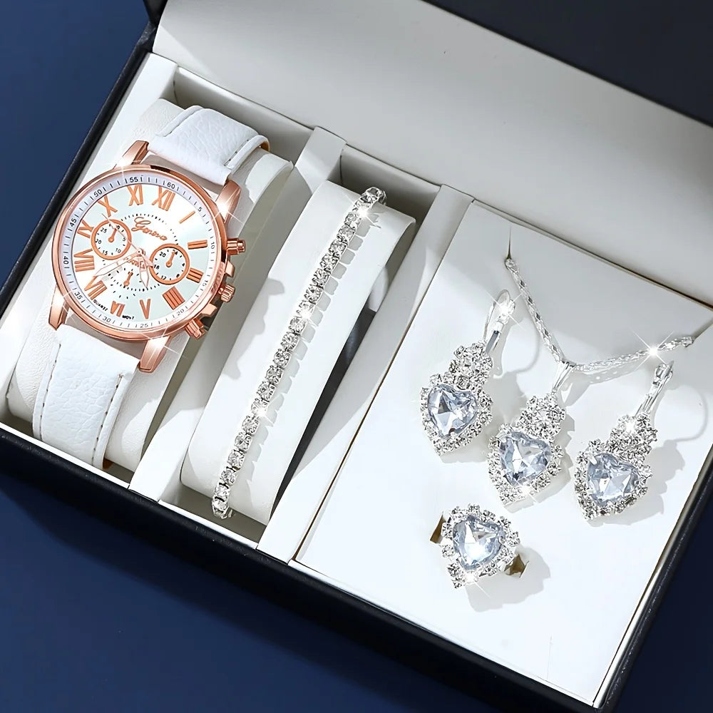 Coffret Montre & Bijoux Femme – Édition Élégance Bleu