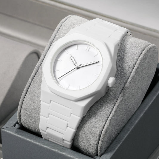 Montre Minimaliste Blanche – Unisexe