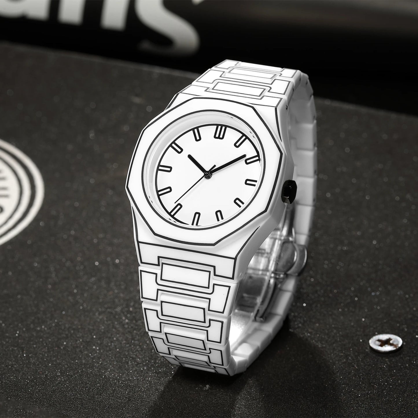 Montre Minimaliste Blanche – Unisexe