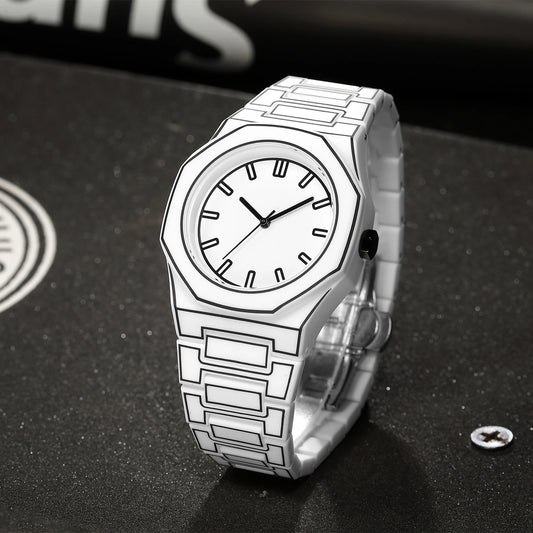 Montre Minimaliste Blanche – Unisexe