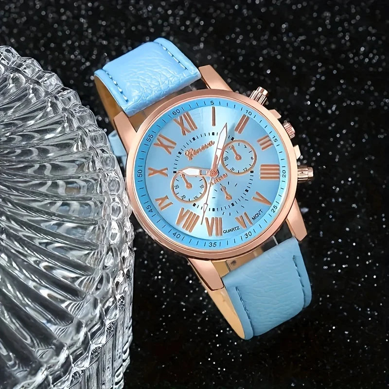 Coffret Montre & Bijoux Femme – Édition Élégance Bleu