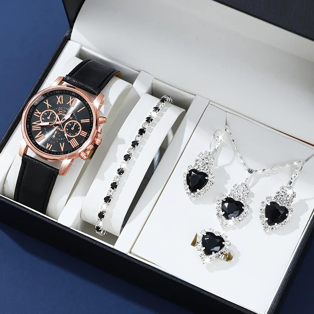 Coffret Montre & Bijoux Femme – Édition Élégance Bleu