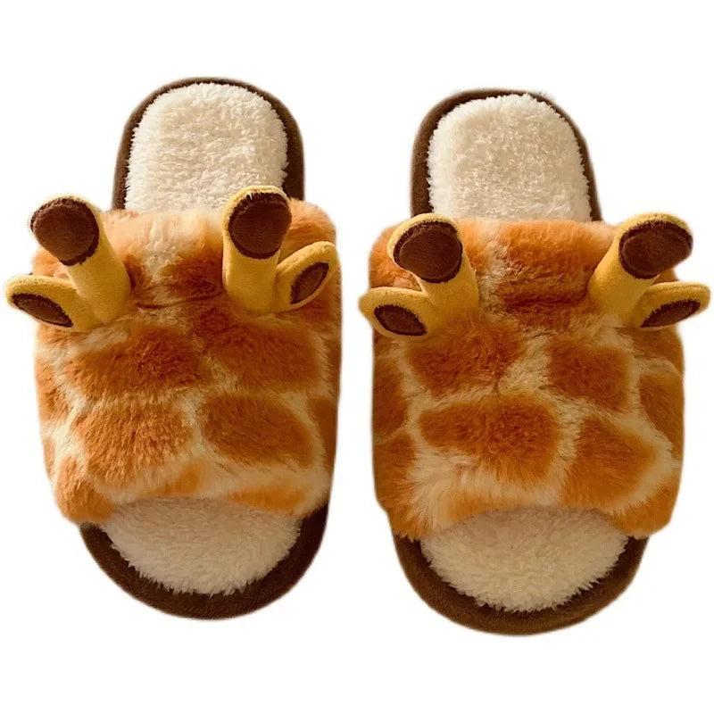 Chaussons Girafe Douillets™ – Hiver Chaud et Confort Absolu